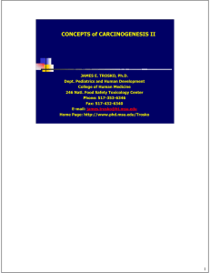 CONCEPTS of CARCINOGENESIS II