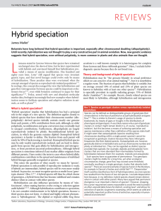REVIEWS Hybrid speciation James Mallet