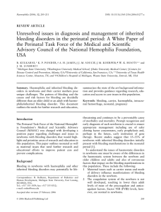 Unresolved issues in diagnosis and management of inherited