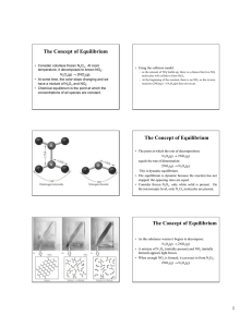 The Concept of Equilibrium