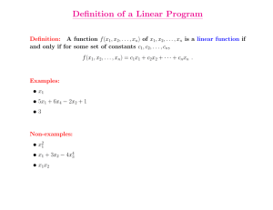 Definition of a Linear Program
