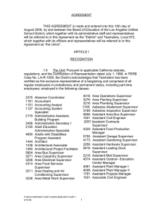 AGREEMENT THIS AGREEMENT is made and entered into this 10th day... August 2006, by and between the Board of Education of...