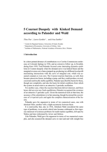 5 Cournot Duopoly  with  Kinked Demand Tönu Puu