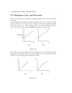 2.5 Marginal Cost and Revenue