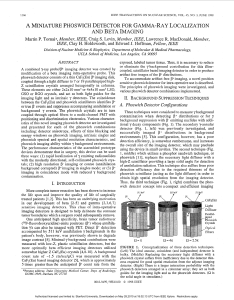 A MINIATURE PHOSWICH MA-RAY LOCALIZATION