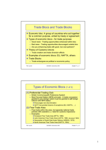 Trade Blocs and Trade Blocks