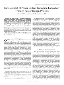 Development of Power System Protection Laboratory Through Senior Design Projects