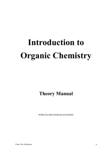 Introduction to Organic Chemistry Theory Manual