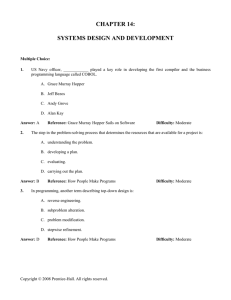 CHAPTER 14:  SYSTEMS DESIGN AND DEVELOPMENT