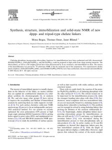 Synthesis, structure, immobilization and solid-state NMR of new