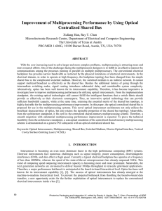 Improvement of Multiprocessing Performance by Using Optical Centralized Shared Bus