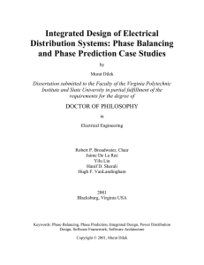 Integrated Design of Electrical Distribution Systems: Phase Balancing