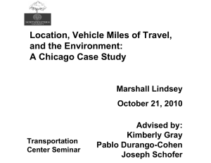 Location, Vehicle Miles of Travel, and the Environment: A Chicago Case Study