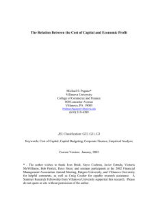 The Relation Between the Cost of Capital and Economic Profit