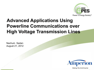 Advanced Applications Using Powerline Communications over High Voltage Transmission Lines