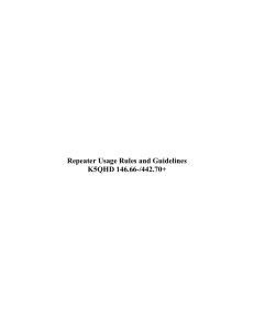 Repeater Usage Rules and Guidelines K5QHD 146.66-/442.70+