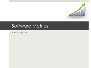 Software Metrics Alex Boughton
