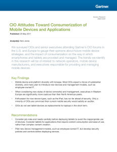 CIO Attitudes Toward Consumerization of Mobile Devices and Applications