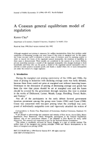 A  Coasean general  equilibrium model  of regulation