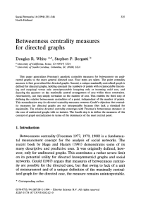 Betweenness  centrality  measures for  directed  graphs