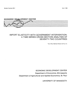 ELASTICITY COUNTRIES Department  of Agricultural  and  Applied  Economics,... A