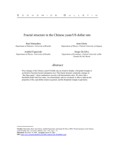 Fractal structure in the Chinese yuan/US dollar rate Raul Matsushita Iram Gleria