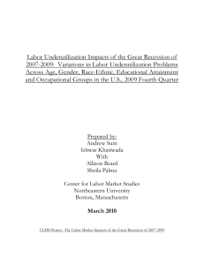 Labor Underutilization Impacts of the Great Recession of