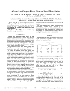 A Low-Loss Compact Linear Varactor Based Phase-Shifter