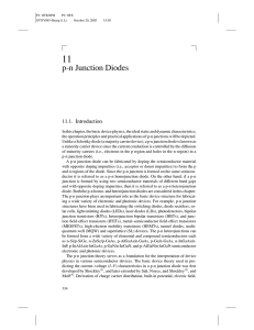 11 p-n Junction Diodes 11.1. Introduction