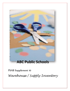 PSAB Supplement 10 Warehouse