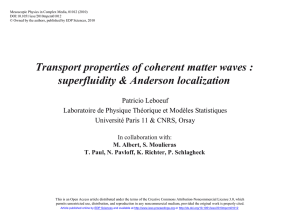 Mesoscopic Physics in Complex Media, 01012 (2010) DOI:10.1051/iesc/2010mpcm01012