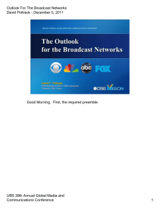 The Outlook for the Broadcast Networks