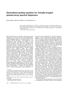 Generalized grating equation for virtually-imaged phased-array spectral dispersers