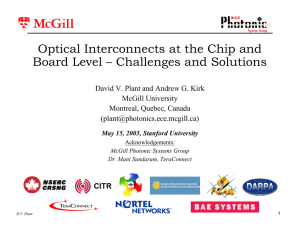 Optical Interconnects at the Chip and