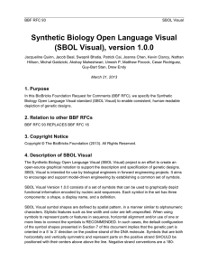 Synthetic Biology Open Language Visual (SBOL Visual), version 1.0.0