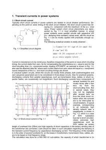 1.  Transient currents in power systems