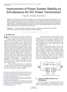 Improvement of Power System Stability by Simultaneous AC-DC Power Transmission