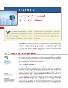 W Interest Rates and Bond Valuation 7