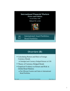 Overview (B) International Asset Portfolios: Bond Portfolios &amp;
