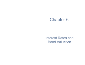 Chapter 6 Interest Rates and Bond Valuation