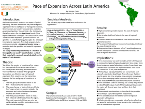 Pace of Expansion Across Latin America Introduction: Empirical Analysis: