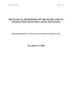 MECHANICAL PROPERTIES OF THE HEART AND ITS November 11, 2002