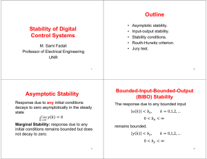 Outline Stability of Digital Control Systems