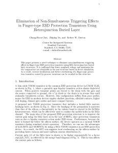 Elimination of Non-Simultaneous Triggering Eects in Finger-type ESD Protection Transistors Using