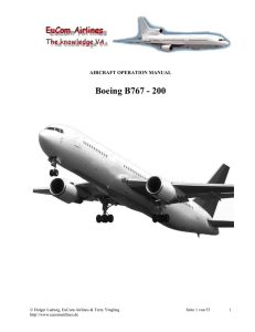 Boeing B767 - 200 AIRCRAFT OPERATION MANUAL