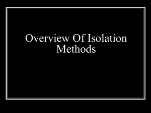 Overview Of Isolation Methods