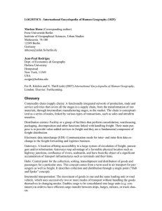 LOGISTICS - International Encyclopedia of Human Geography (1025)  Freie Universität Berlin