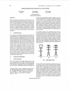 COMPACT RIGHT-OF-WAYS WITH MULTI-VOLTAGE TOWERS T.E. Grainger R.H. Brierley Senior Member