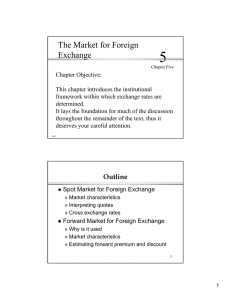 5 The Market for Foreign Exchange