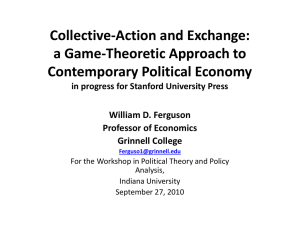 Collective‐Action and Exchange:  g a Game‐Theoretic Approach to  Contemporary Political Economy